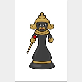 Chess piece King at Chess with Staff Posters and Art